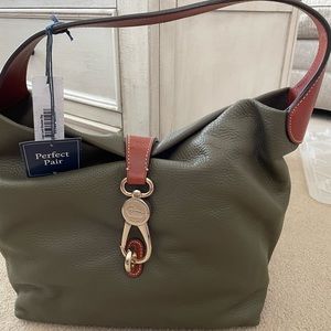 Dooney and Bourke Logo Lock shoulder Bag - beautiful green Olive